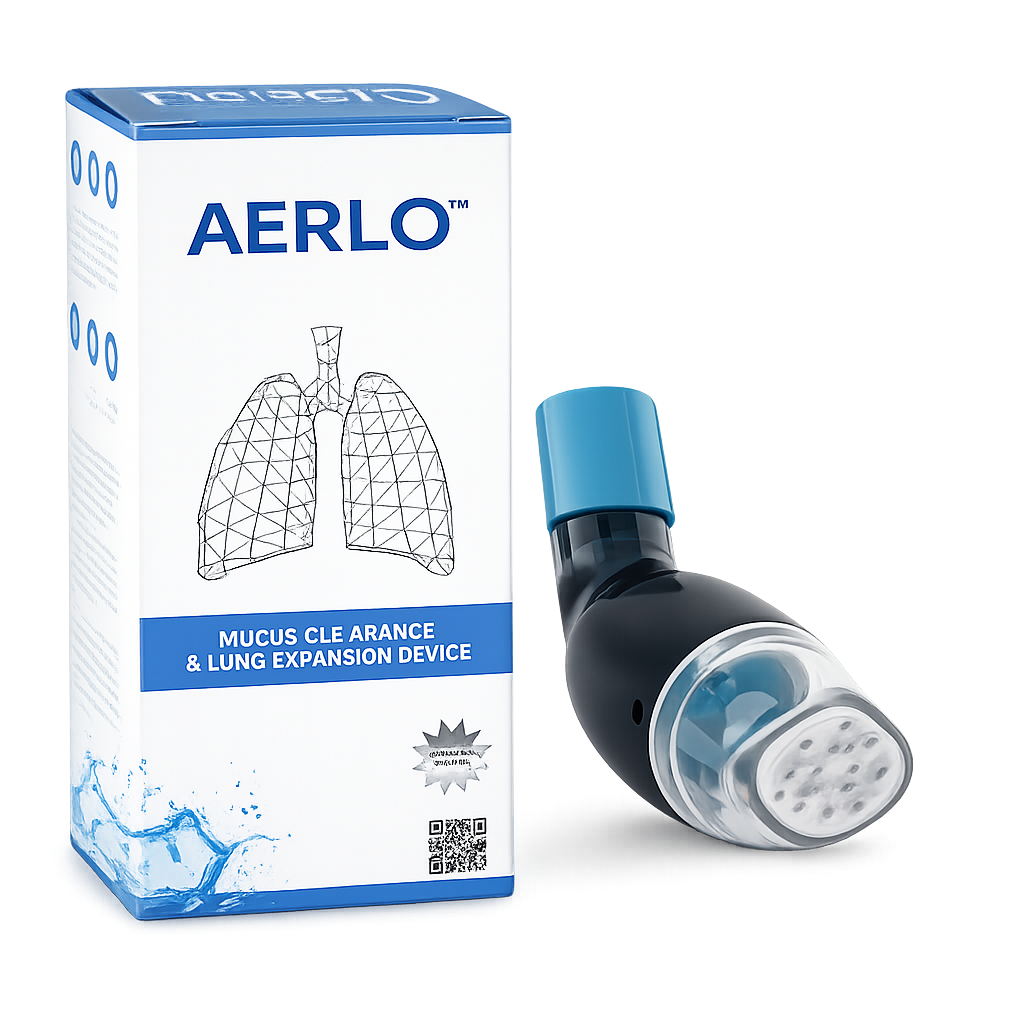 AERLO™ Airway Clearance Device — Clear the Stubborn Mucus · Real Results, Often Within the First Week