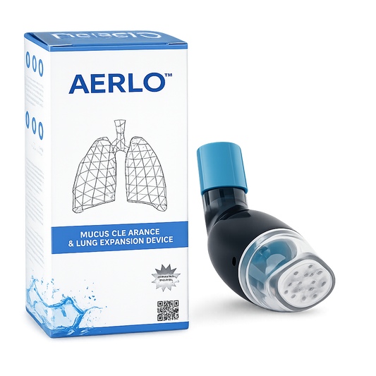 AERLO™ Airway Clearance Device — Clear the Stubborn Mucus · Real Results, Often Within the First Week